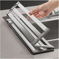 43.5/52.5 in 304 Stainless Steel Expandable Over The Sink Dish Drying Rack, Collapsible Anti-Slip Heat-Resistant Dishes Drainer(W 34cm/13.4in,L 52.5cm/20.7in)