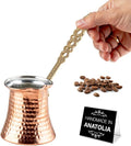 Hakan Turkish Coffee Pot | Stove Top Water Boiler, Coffee Maker, Butter, Chocolate & Milk Warmer | Even and Quick Heat with Handcrafted Copper Material | Coffee Gifts Idea, 8.3 Oz (245 cc)