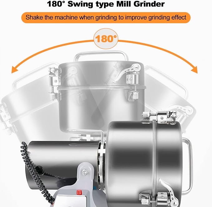 Electric Grain Grinder 800g,Swing Type Grain Mill Grinder 3000W,110V Stainless Steel High-speed Spice Herb Grinders Superfine Machine Dry Cereals Pulverizer Swing Type