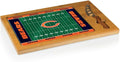 PICNIC TIME NFL Football Field Icon Glass Top Cutting Board & Knife Set, (Parawood & Bamboo)