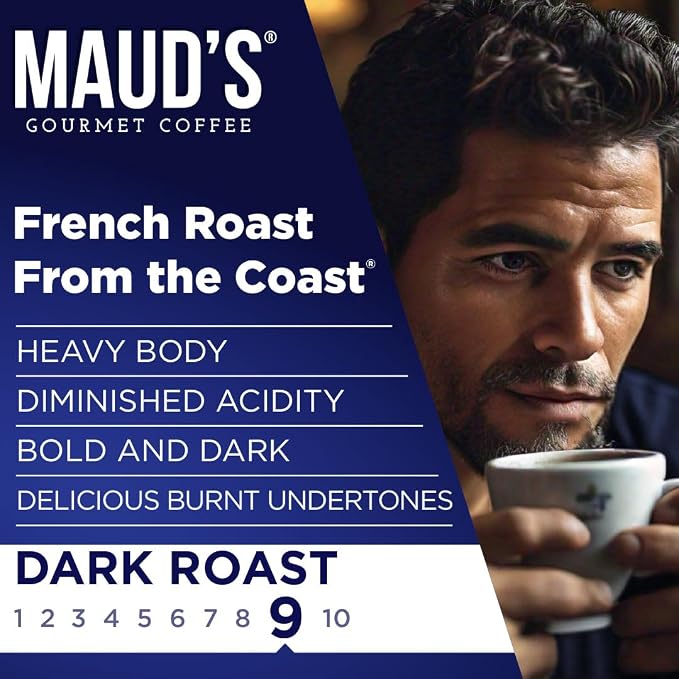 Maud's French Roast Coffee Pods, 200 ct, Dark Roast Coffee in Single Serve Pods – 100% Arabica Coffee, Compatible with Keurig K Cups Maker