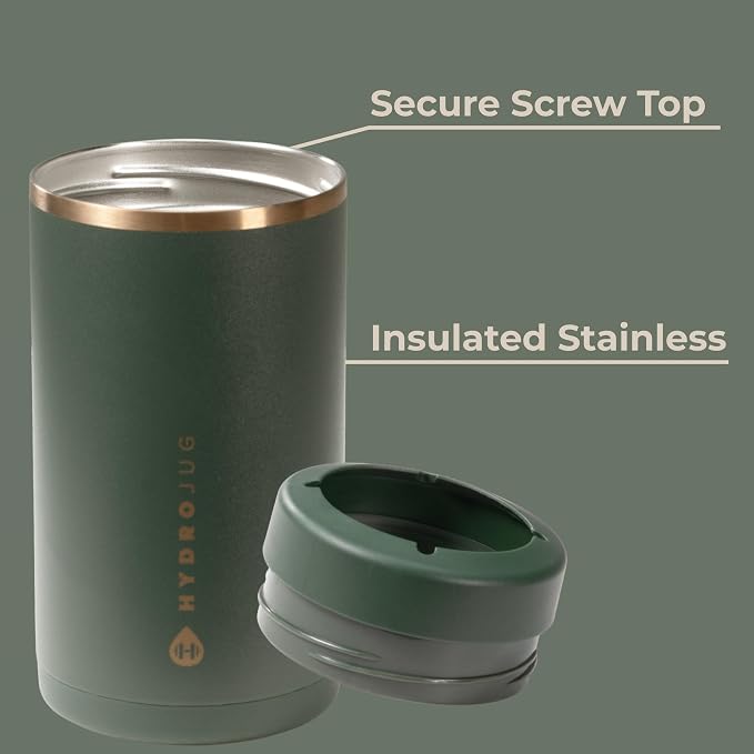 HydroJug Tall Can Cooler 16 oz, Stainless Steel Can Holder, Pine