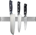 HONJO-MLLER Magnetic Knife Holder for Wall - 12 Inch Steel Knife Magnetic Strip | Modern Black Wall-Mounted Knife Holder