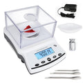Lab Analytical Balance Scale 500g x 0.001g High Precision Laboratory Analytical Scale with Windshield, RS232 Interface – Lab Jewelry Scientific Use （Stainless Steel Weighing Pan）