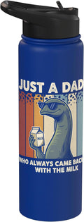 Nessie Dad Who Always Came Back With The Milk Retro Sunset Stainless Steel Insulated Water Bottle