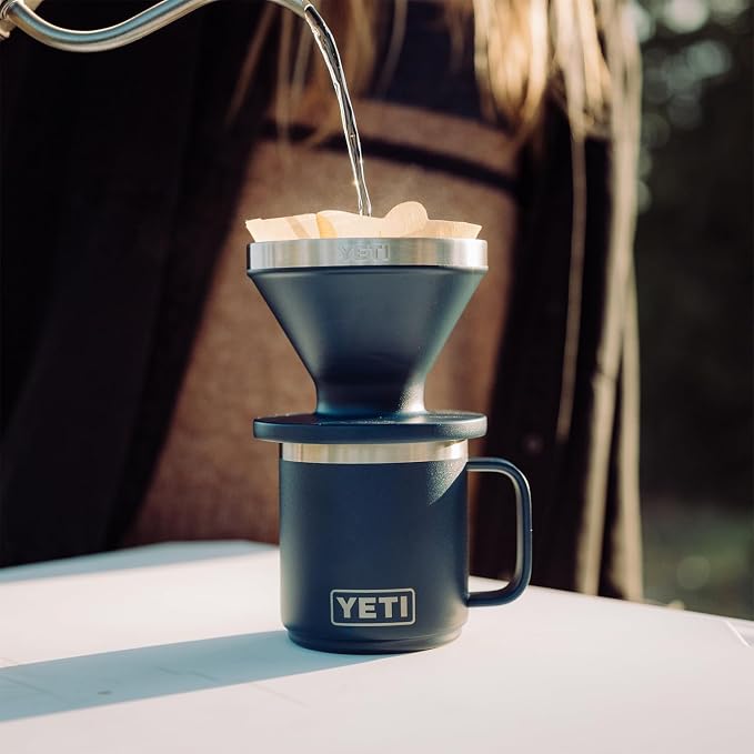 YETI Rambler 10 oz Ceramic Lined Stackable Mug, Vacuum Insulated, Stainless Steel with MagSlider Lid, Ridgeline