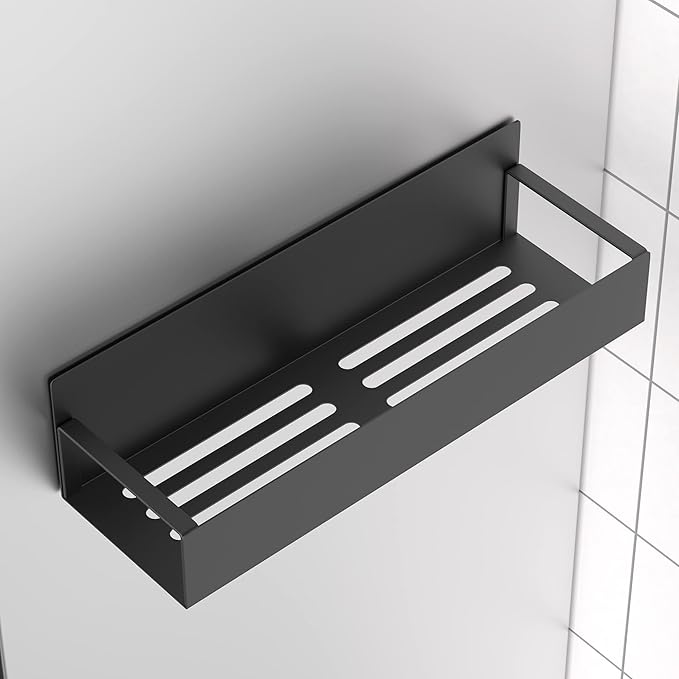 HuggieGems 4 Pack Magnetic Spice Storage Rack Organizer for Refrigerator and Oven, Black Fridge Organizers and Storage