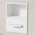 Hidden Trash Can Cabinet, Stainless Steel Recessed Bathroom Shower Niche, Waterproof Wall Niche Toilet Tissue Holder, Built-in Trash Can Alcove Toiletries Storage Rack