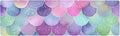 2 in 1 Table Runner Trivet for Hot Pots and Pans Heat Resistant Non Slip Waterproof 39 x 12 Inch Decorative Table Protector for Kitchen Countertop Watercolor Mermaid Scales Colors