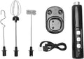 Mingzhe Electric Milk Frother Handheld Drink Mixer USB Rechargeable Stainless Steel for Coffee Lover Outdoor