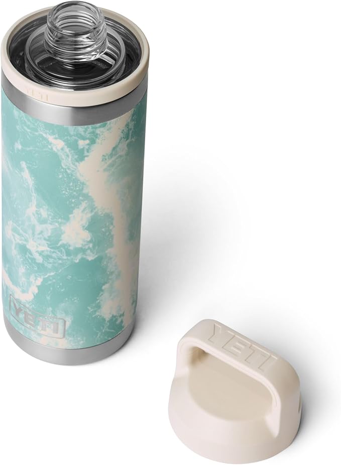 YETI Rambler 18 oz Bottle, Leakproof, Vacuum Insulated, Stainless Steel with Chug Cap, Sea View