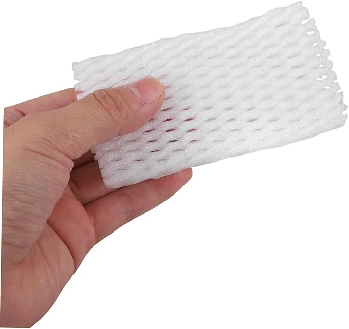 1pack Foam Mesh Sleeves for Fruit Protection Breathable and Reusable Netting Bags for Eggs Strawberries and More Versatile Cushioning for Safe Transport