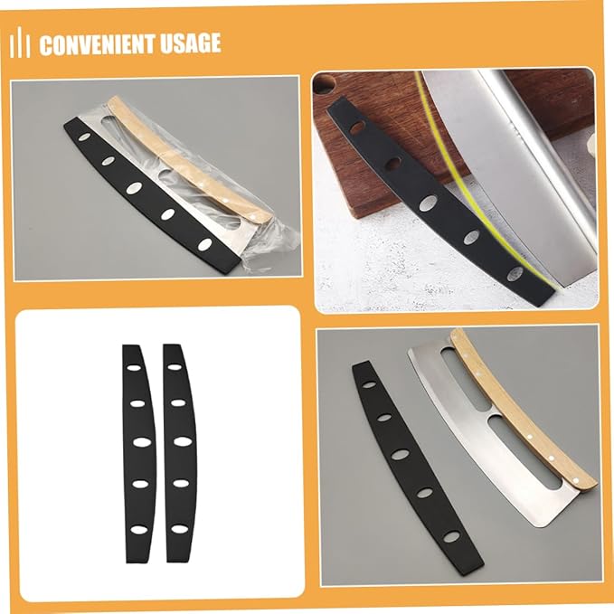 Zerodeko 10pcs Pizza Cutter Blade Covers Half Round Edge Guards Stainless Steel Knife Protectors for Safe Cutting Kitchen Gadgets for Camping BBQ Picnic and Home Cooking