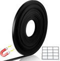 Tellegloww Black Magnetic Tape Roll Thin Strips, Magnetic Board Dividers Whiteboard Graphic Decorative Tape Marking Line for Classroom Office Art Accessories(1/4 in X 40 ft,1 Pcs)