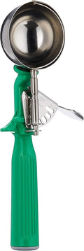 Vollrath 2-2/3 oz Stainless Steel Disher - Size 12,Green