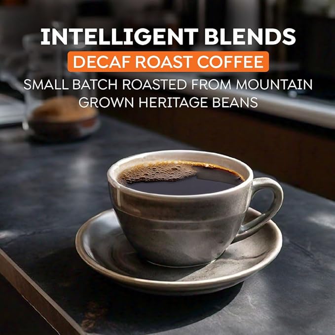 Intelligent Blends Decaf Dark Roast Coffee Pods, 16 ct, Single Serve Pods – 100% Arabica Coffee, Compatible with Keurig K Cups Maker