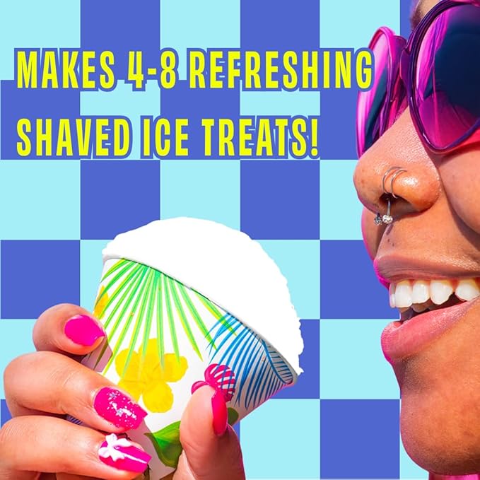 Hawaiian Shaved Ice Coconut Syrup - Nut Soy Dairy Free - Flavor Fluffy & Crunchy Snow Cones - Shelf Stable - Makes 8 Servings - 16 ounces