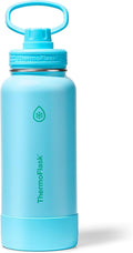 ThermoFlask Insulated Water Bottle with Spout Lid (32 oz, Vivid Blue) - Leakproof, Stainless Steel Water Bottle for Cold & Hot Drinks, Travel & Daily Hydration