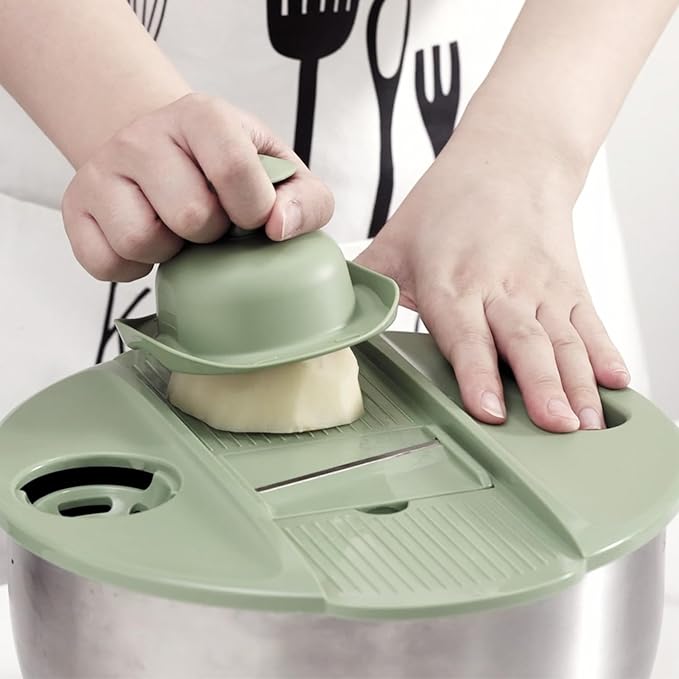 Stainless Steel Salad Spinner with Blades Slicer, Medium-sized Lettuce Veggie Fruit Spinner and Strainer, Multipurpose Vegetable Washer Dryer with Lid, Dishwasher Safe,slicing tools and shreds tools