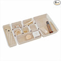 8-Piece Felt Drawer Organizer Set in 4-Sizes, Made from Eco-Friendly Material for Vanity, Makeup, Desk, Office, Kitchen, and Nightstand, Oatmeal