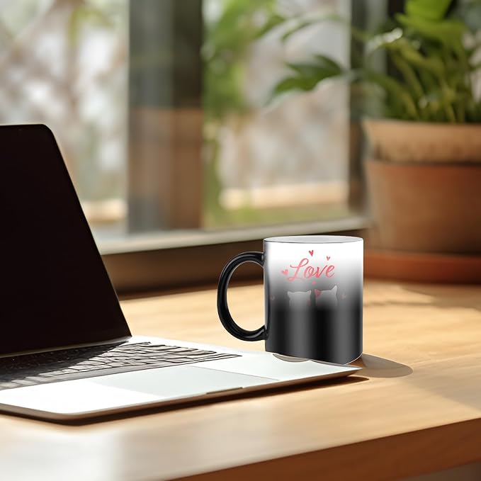 24 PACK 11 oz sublimation color changing mug with boxes Black round handle tazas para 11oz ounce coffee cups for sublimation mug blanks bulk products