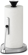 Dailyart Paper Towel Holder Stand for One Hand Tear with Tension Arm, Heavy Duty Paper Towel Holder Countertop with 2.65lb Weighted Base, Kitchen Paper Towel Holders Counter Fit Most Size Paper Roll