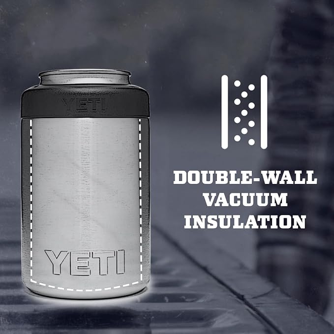 YETI Rambler 12 oz. Colster Can Insulator for Standard Size Cans, White/Rescue Red/Badge