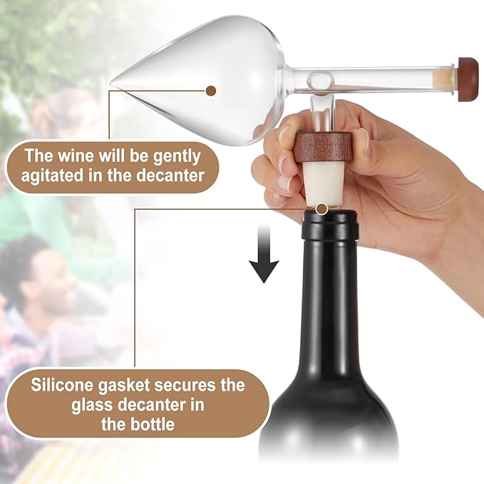 CHENGU 1 Pcs Wine air Aerator Decanter with Aerator Pourer Red White in Bottle Aerators Wine Gift Accessories Makes Your Wines Taste Better