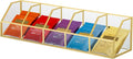 NCYP Glass Tea Bags Organizer with 5 Slots Compartments, Indoor Counter Top Display Case, Storage Box without Lid, Gold Teabag Storage Rack, Decor, 14.5 x 3. 6 x 3.6 Inches (Glass Box Only)