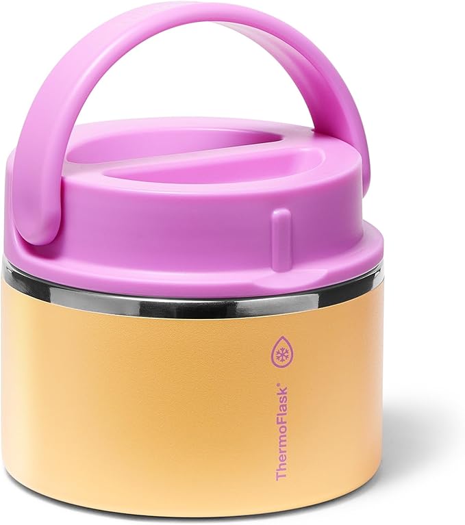 ThermoFlask Insulated Food Jar with Leakproof Lid (12 oz, Candy Oasis) - Stainless Steel Food Containers for Hot & Cold Meals, Lunch, Soup & Snacks
