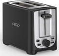 bella 2 Slice Toaster with Auto Shut Off,Extra Wide Slots & Removable Crumb Tray and Cancel,Defrost & Reheat Function,Toast Bread,Bagel-& Waffle,Black,(Pack of 6)