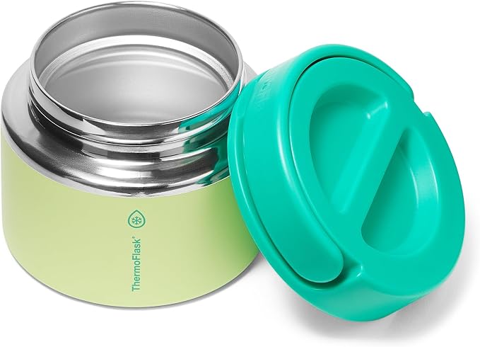 ThermoFlask Insulated Food Jar with Leakproof Lid (12 oz, Garden Party) - Stainless Steel Food Containers for Hot & Cold Meals, Lunch, Soup & Snacks