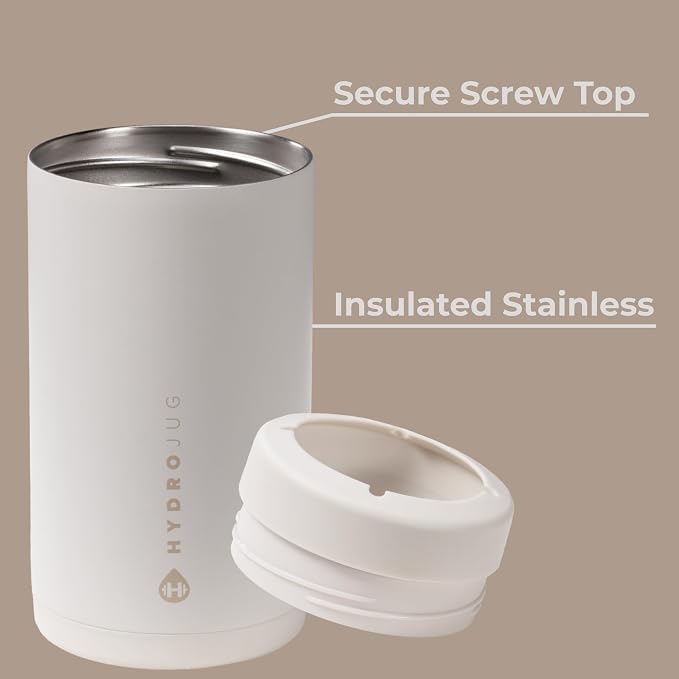 HydroJug Tall Can Cooler 16 oz, Stainless Steel Can Holder, Linen