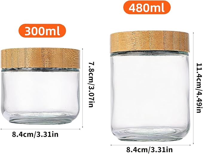 Glass Jars with Silicone Sealed Lids Ideal for Breakfast Lunch and Kitchen Organization Homebrewed Preserve Jar