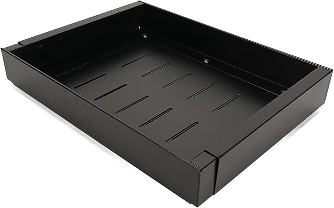 GOTOTOP Black Minimalist Expandable Pull Out Drawer Kitchen Cabinet Organizer with Adhesive Film