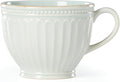 Lenox French Perle Groove Dinnerware, Stoneware, Latte Mugs Set of 2