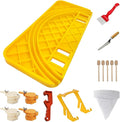 Honey Bucket Honey Extraction Tool Set,8 Tools and A Total of 19 Items，5 Gallon Honey Uncapping Tank Holder，Honey Bucket Frame Holder，Uncapping Fork Knife, Honey Gate, Honey Filter Bag