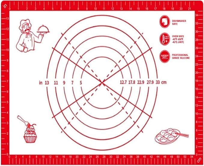 Silicone Baking Mat Rolling Kneading Board Non Stick High Temperature Resistant Pastry Dough Sheet Crust Cookie Bread Easy Clean(40x60cm)
