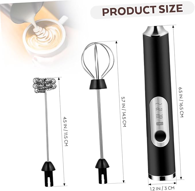 GLEAVI Rechargeable Handheld Electric Milk Frother Speed Portable Foam Maker and Egg Whisk for Coffee Matcha Latte and Drinks with Stable Stand and USB Charging