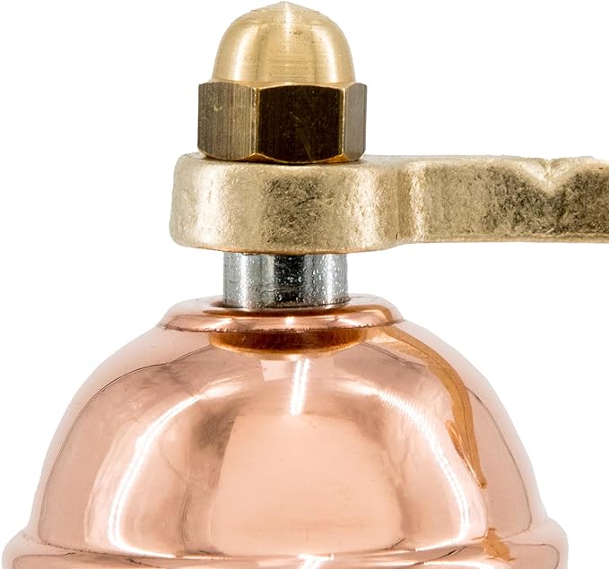 Alexander Home Original Greek Pepper Mill, 8-Inch Copper – European Manual Pepper Grinder, Refillable, with Polishing Cloth