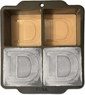 Monogrammed Ice Cubes Mold with Lid, 2 inch Whiskey Ice Cube Tray, Personalized Initials Silicone Cocktail Ice Cube Mold, Wedding Monogram, Thank You Gift, Gifts for Dad (Letter D)