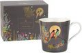 Portmeirion Sara Miller London Chelsea Mug, Dark Grey | 12 Oz Cup for Drinking Tea, Coffee, and Hot Cocoa | Made from Fine China with Gold Detail | Handwash Only