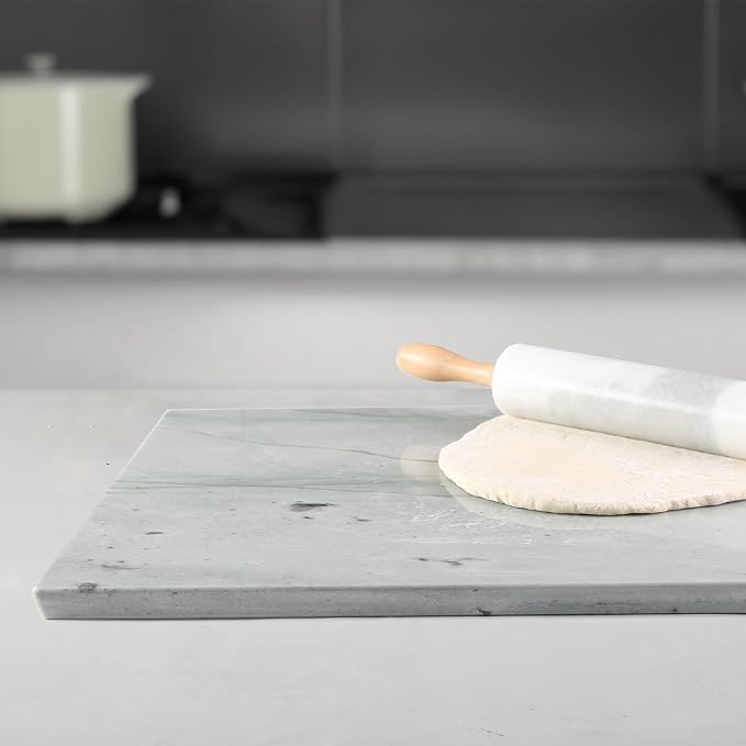 Koville Brazilian Natural Quartzite Cutting Board for Kitchen, 16x20inch Extra Large Hand Crafted Stone Slab for Cheese, Charcuterie, Pastry Board - Wedding Gift, House Warming Gift