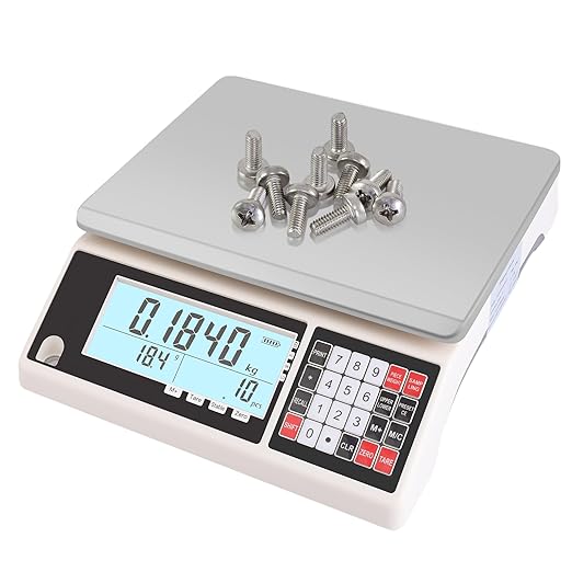 Industrial Counting Scale 3kg/0.05g with RS232 Port Digital Inventory Counting Scale for Parts Coins Piece Counting Scale for Computer/Printer, Precision Electronic Gram Scale(g/kg/lb)
