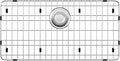 Sink Grid for Single Bowl Kitchen Sink, Stainless Steel Sink Protector Grate with Rear Drain, 28-3/8’’ x 14-3/16’’ Sink Bottom Protector for Kitchen Sink