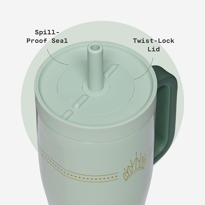 Corkcicle Cruiser - Insulated Tumbler with Handle - Keeps Drinks Cold 20 Hours - Spill-Proof Dual Lid - Triple-Insulated - Summer Drinkware Gift - Keeps Drinks Ice Cold - 22 oz - Tiana