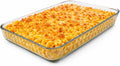 Ums 4-Qt (16" x 11" x 2") Glass Baking Dishes for Oven, Glass Oven Pan & Tray Bakeware, Borosilicate Glass Casserole Dish Cookware, Microwave & Oven-Safe Clear Bakeware