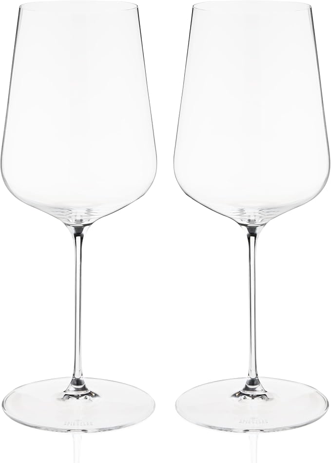 Spiegelau Definition Crystal Universal Wine Glasses for Red and White Wines, Durable Drinking Glasses for Housewarming, Birthday Party, Wedding Gifts, Home Bar, Elegant Glassware, 19 oz, Set of 2