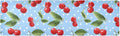 2 in 1 Table Runner Trivet for Hot Pots and Pans Heat Resistant Non Slip Waterproof 39 x 12 Inch Decorative Table Protector for Kitchen Countertop Light Blue Dots Red Cherry