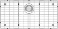 27-9/16" x 14-9/16" Sink Grid, Stainless Steel Sink Protectors for Kitchen Sink, Sink Bottom Grid, Rear Drain with Corner Radius 3/16", Sink Grids for Kitchen Sink, Sink Grid for Bottom of Sink